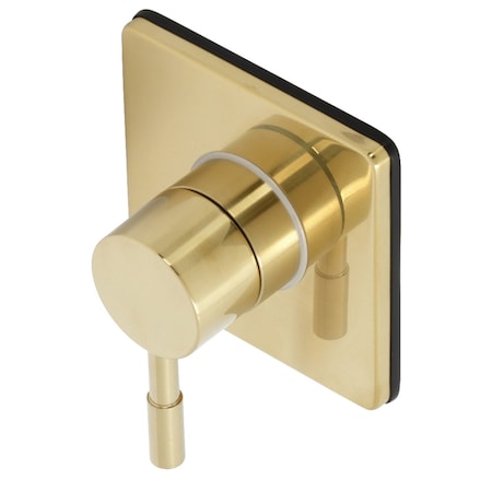 Kingston Brass KS3047DL Single-Handle Three-Way Diverter Valve with Trim Kit, Brushed Brass KS3047DL